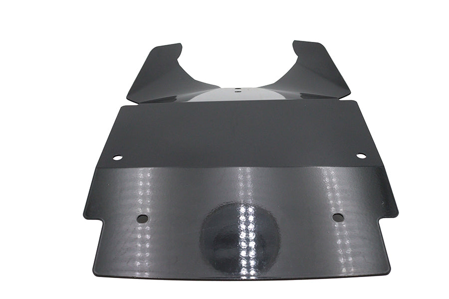 Black V-Twin seat base mount plate for saddlebag installation, designed for motorcycle seats and accessories.