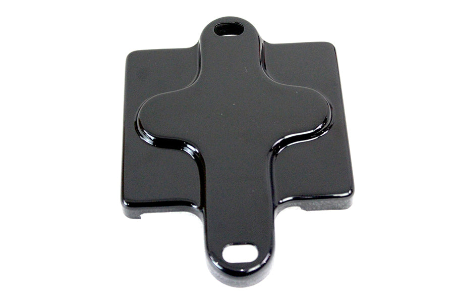 V-TWIN 6-volt black battery top for electrical motorcycle or scooter applications, showing the top view with terminals.