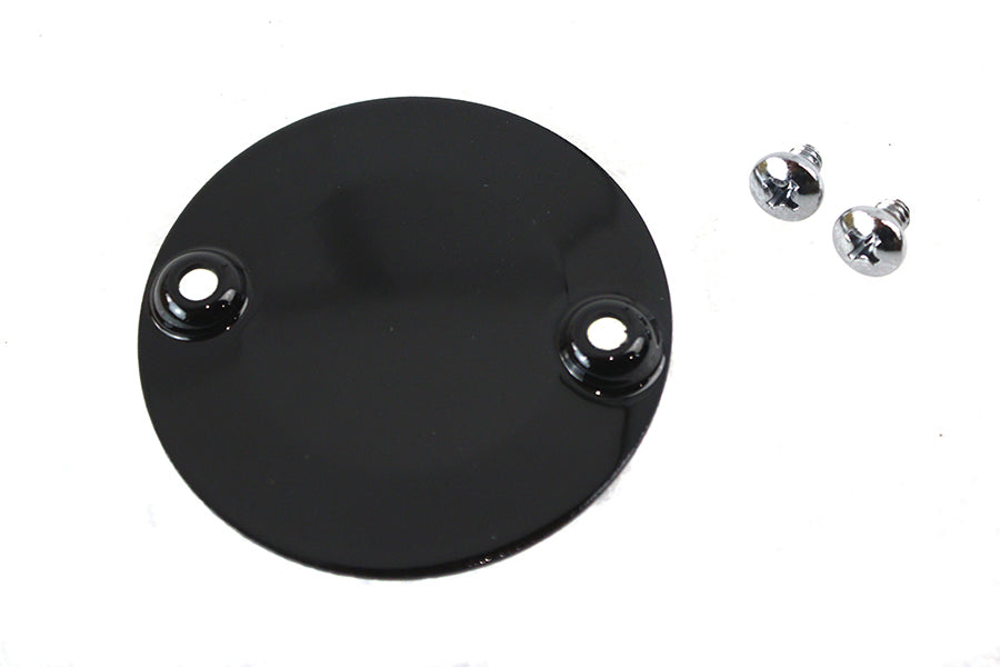 Black V-Twin M8 Timer Cover for electrical components, designed to protect and conceal the timer on motorcycle or vehicle dashboards.