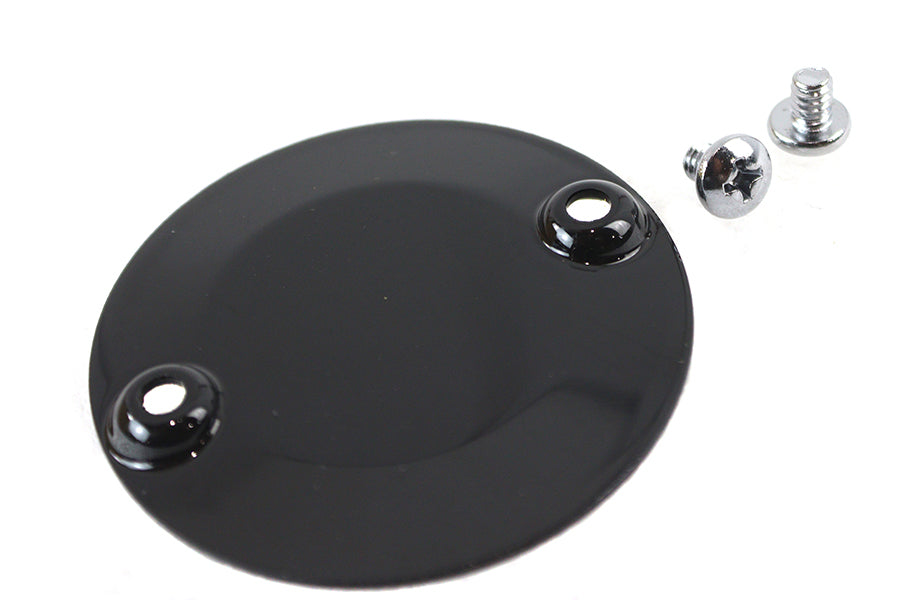 Black V-TWIN M8 timer cover for electrical components, designed for protection and durability in motorcycle applications.