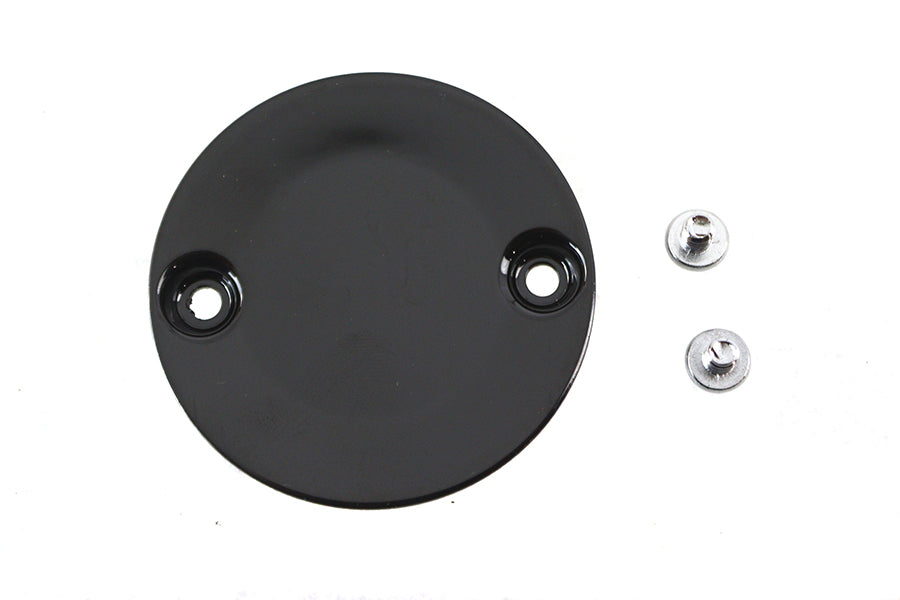 Black V-TWIN M8 timer cover for electrical components, shown on a motorcycle part, with a sleek protective design.