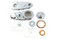 V-TWIN chrome primary cover kit for drive line, showcasing a shiny, polished metal finish on a motorcycle component.