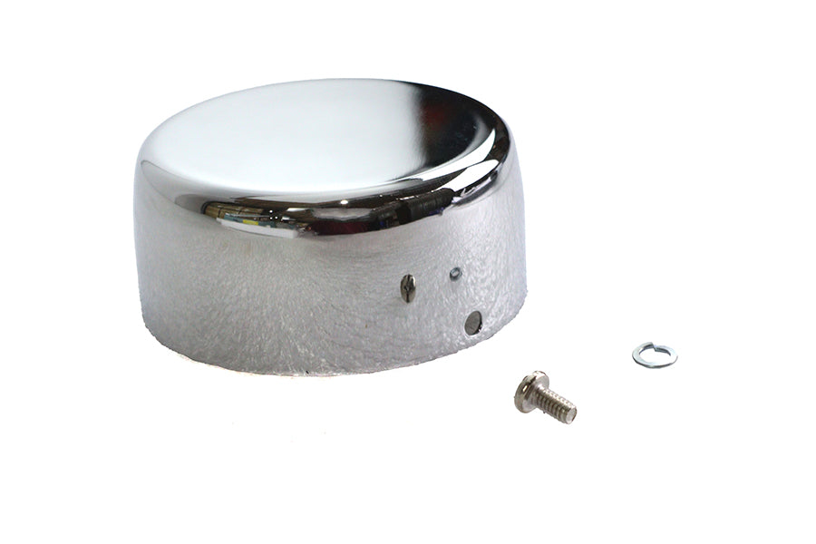 V-TWIN replica distributor top in chrome for electrical motorcycle ignition systems, model 42-1279c.