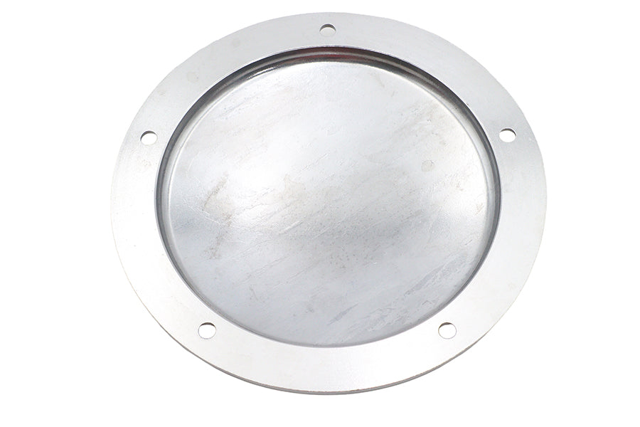 Chrome V-Twin 80 inch Finned Derby Cover for drive line applications, featuring a sleek, polished finish and detailed finned design.