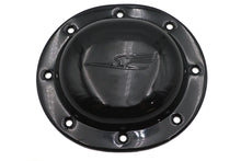 Load image into Gallery viewer, V-Twin Replica Bird Style Derby Cover in black for drive line, featuring detailed bird design on a motorcycle engine component.