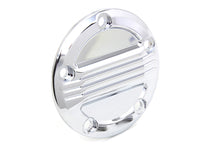 Load image into Gallery viewer, V-TWIN chrome air flow ignition system cover for motorcycle electrical components, featuring a sleek chrome finish and V-TWIN branding.