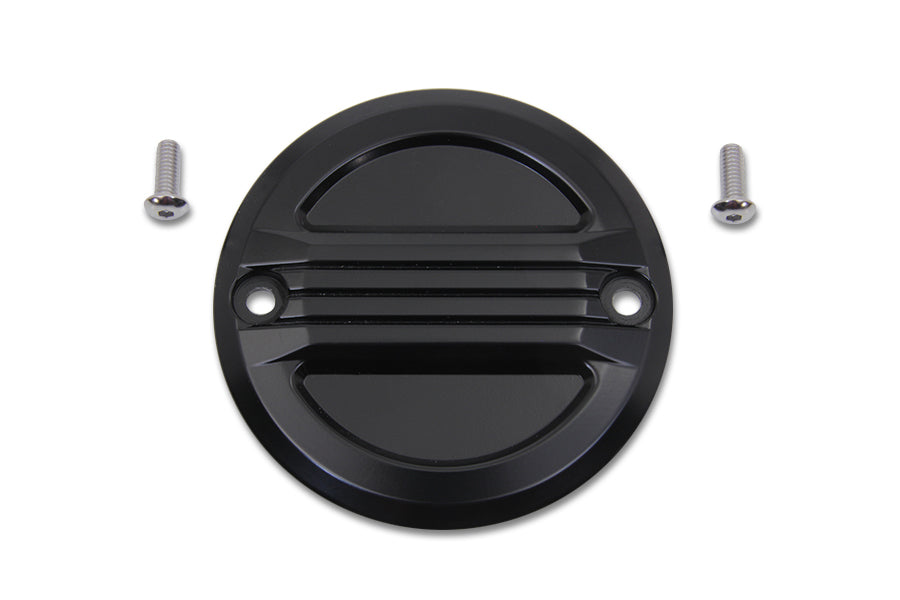 V-TWIN black air flow ignition system cover for motorcycle electrical components, with vented design and V-TWIN branding.