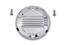 Load image into Gallery viewer, V-TWIN chrome air flow ignition system cover for electrical ignition components, featuring a sleek chrome finish.