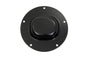 V-TWIN Black Nostalgic 5-Hole Derby Cover for drive line, featuring a vintage style with five bolt holes on a black finish.