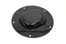 Load image into Gallery viewer, V-TWIN black nostalgic 5-hole derby cover for drive line motorcycle, featuring classic design and durable finish.