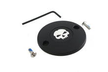 Load image into Gallery viewer, V-Twin M8 ignition system cover with black skull design, made for electrical components on motorcycle engines.