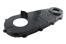 Load image into Gallery viewer, V-TWIN Replica Inner Primary Cover in black for motorcycle drive line, showcasing the detailed V-TWIN brand design.