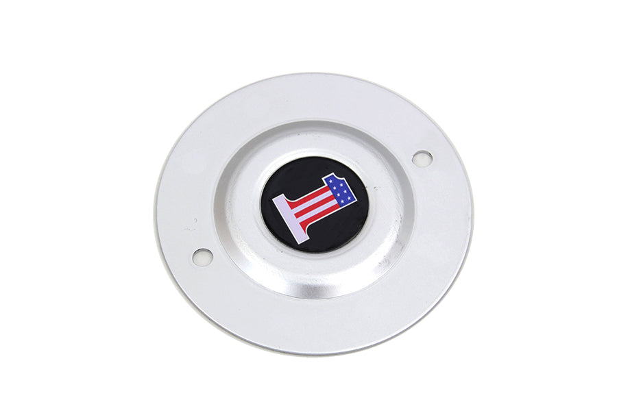 V-Twin AMF XL ignition points cover for electrical systems, shown in black with mounting details.