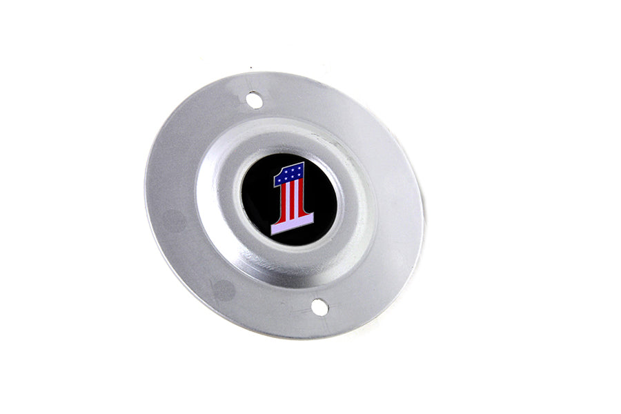 V-Twin AMF XL ignition points cover for electrical systems, showing a metal cover with mounting holes on a white background.