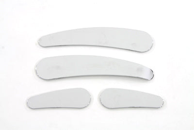 V-TWIN smooth frame cover trim set for motorcycle chassis, featuring sleek, durable V-TWIN brand metal trim pieces.