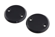 Load image into Gallery viewer, V-Twin 45-inch black side valve inspection cover set for vintage motorcycle engines, showcasing the metal covers with black finish.