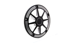 Load image into Gallery viewer, V-Twin Black Contrast Derby Cover for Drive Line, motorcycle accessory with sleek black finish, designed for V-twin engine models