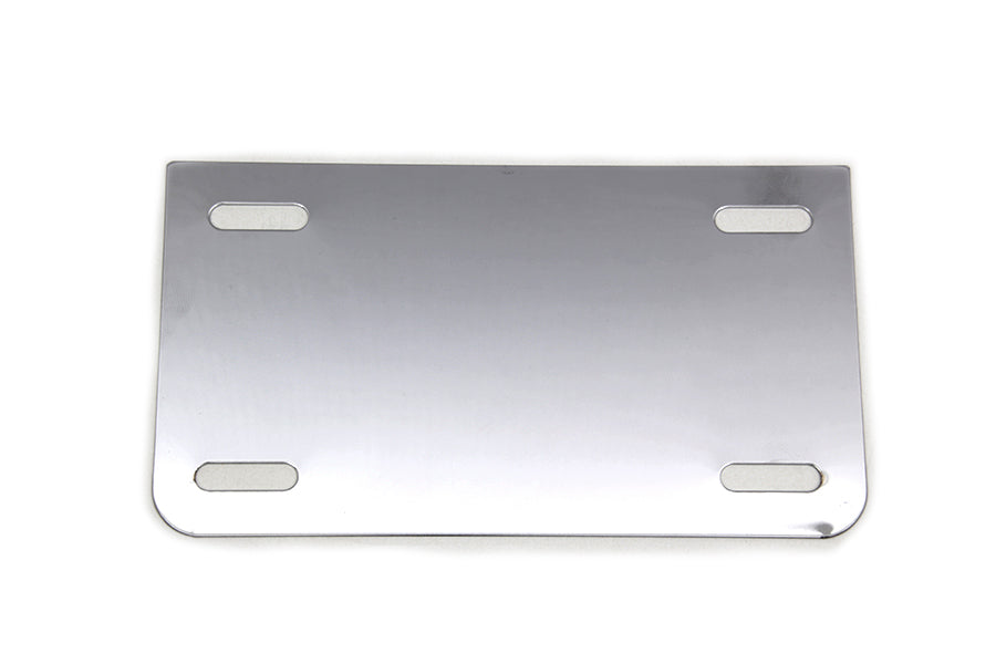 Chrome V-TWIN license plate frame backing plate, designed for motorcycle lighting, with a sleek, reflective finish.