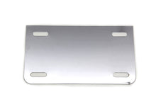 Load image into Gallery viewer, Chrome V-TWIN license plate frame backing plate, designed for motorcycle lighting, with a sleek, reflective finish.