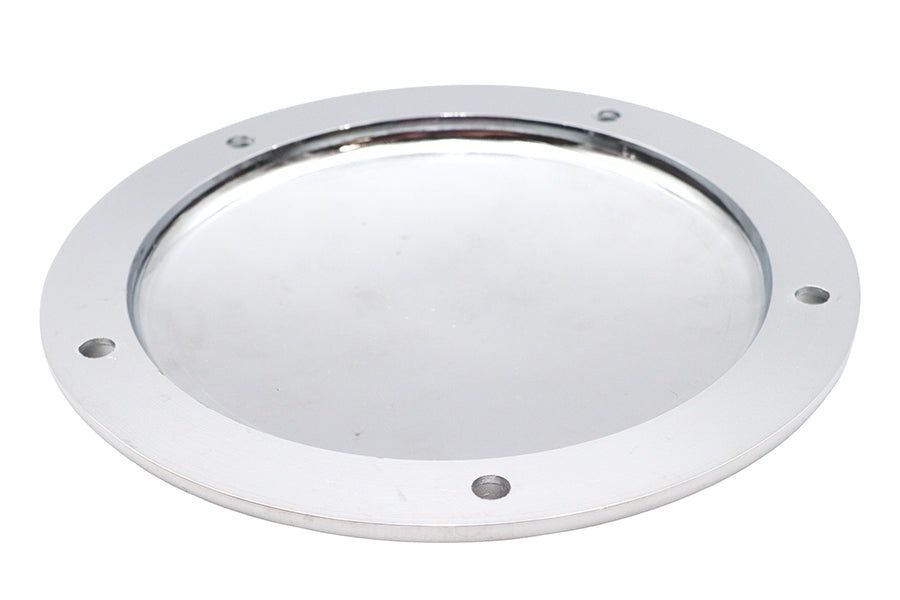 V-Twin Finned Derby Cover Alloy for drive line, featuring a polished finish and detailed finned design.