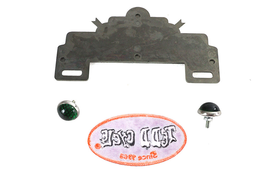 V-TWIN World's Fair License Plate Topper Kit, lighting accessory with decorative elements for license plates, in vibrant design.