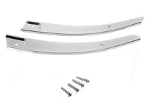 Load image into Gallery viewer, Chrome V-Twin Road Glide windshield and sissy bar side trim kit, featuring sleek, polished metal accents for motorcycle customization.