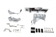 Load image into Gallery viewer, V-TWIN chrome transmission interface and inner primary cover for drive line, featuring polished chrome finish and detailed design.