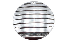 Load image into Gallery viewer, Chrome V-Twin Finned Derby Cover for Drive Line motorcycles, featuring a sleek, polished finish with detailed finned design.
