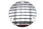 Chrome V-Twin Finned Derby Cover for Drive Line motorcycles, featuring a sleek, polished finish with detailed finned design.