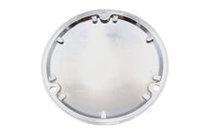 Load image into Gallery viewer, Chrome V-Twin Finned Derby Cover for drive line, featuring a polished, decorative design for Harley Davidson motorcycles.