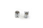 V-TWIN valve stem cover set for wheels and tires, black metal caps with V-TWIN logo for motorcycle or vehicle wheels.
