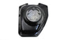 V-Twin factory sample gloss black engine cam cover with V-Twin branding on a motorcycle engine.