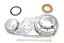 Load image into Gallery viewer, Chrome V-TWIN Outer Primary Cover Kit for V-Twin drive line, featuring polished finish and detailed design.