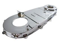 Load image into Gallery viewer, Chrome V-Twin Factory Sample Replica Inner Primary Cover for V-Twin drive line, featuring detailed metal craftsmanship.