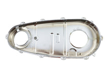 Load image into Gallery viewer, Chrome V-Twin Factory Sample Replica Inner Primary Cover for V-Twin drive line, showcasing a polished, detailed motorcycle component.