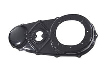 Load image into Gallery viewer, V-TWIN replica outer primary cover in matte black for drive line, showcasing a sleek, durable motorcycle accessory.