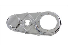 Load image into Gallery viewer, Chrome V-TWIN outer primary cover for drive line, featuring a sleek, polished finish for motorcycle engine protection and style.