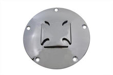Load image into Gallery viewer, Iron Cross Raised Derby Cover Chrome Billet