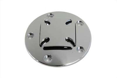 V-TWIN Maltese ignition system cover with five raised holes in chrome finish, designed for electrical motorcycle components.