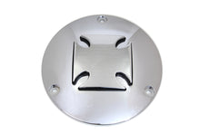 Load image into Gallery viewer, Iron Cross Raised Primary Derby Cover Chrome Billet