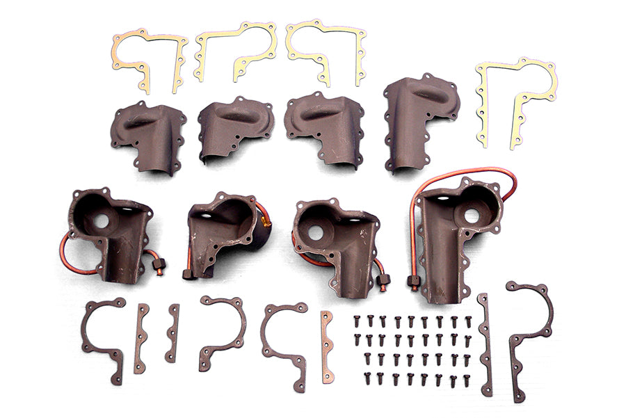 V-TWIN lower valve spring cup set for engine, parkerized finish, includes multiple spring cups, shown in the image.