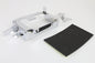 V-TWIN chrome battery carrier for motorcycle electrical system, featuring a shiny chrome finish and sturdy mounting design.