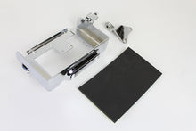 Load image into Gallery viewer, V-TWIN chrome electrical battery carrier for motorcycles, featuring a sleek chrome finish and durable construction.
