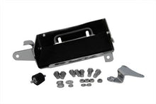 Load image into Gallery viewer, V-TWIN Chrome Battery Carrier Kit for motorcycle electrical system, featuring shiny chrome finish and durable construction.