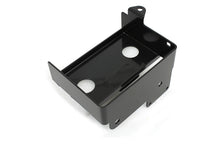 Load image into Gallery viewer, V-TWIN black electrical battery carrier for motorcycle batteries, durable and secure mounting with V-TWIN branding visible.