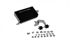 Load image into Gallery viewer, V-TWIN chrome battery carrier kit for motorcycle electrical systems, featuring durable chrome finish and secure mounting.