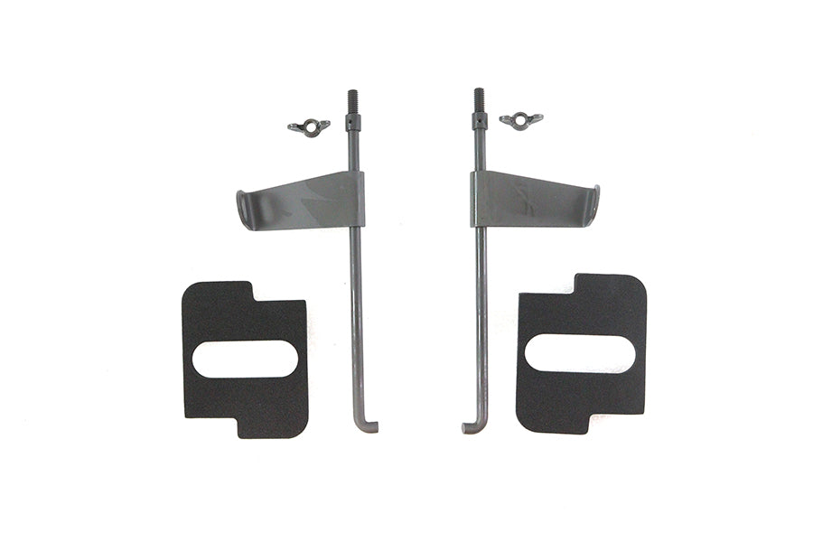 V-TWIN Parkerized battery rod set with flag and pads for electrical maintenance, durable tools for motorcycle battery service