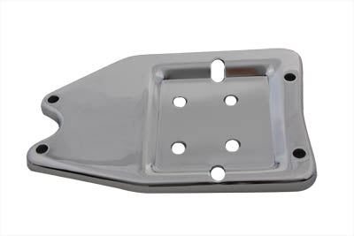 V-TWIN lower oil tank plate for motorcycle oil tank, metal component with mounting holes, black finish, part number 42-9920.
