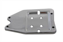 Load image into Gallery viewer, V-TWIN lower oil tank plate for motorcycle oil tank, metal component with mounting holes, black finish, part number 42-9920.