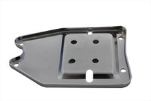 Load image into Gallery viewer, V-Twin lower oil tank plate for motorcycle oil tank, featuring a durable metal design and mounting holes.